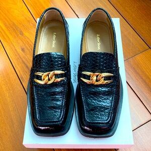 & Other Stories Square Toe Leather Loafers